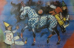 Circus;	Horse and Two Clowns