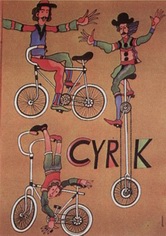 circus acrobats on bicycles