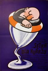 poster hundred of vodka for curage, setka dla kurazu jerzy-flisak