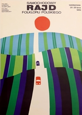 poster samochodowy rajd folkloru polskeigo, wiktro gorka