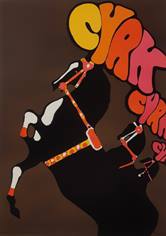 poster circus black hoses, cyrk czarne konie, swierzy